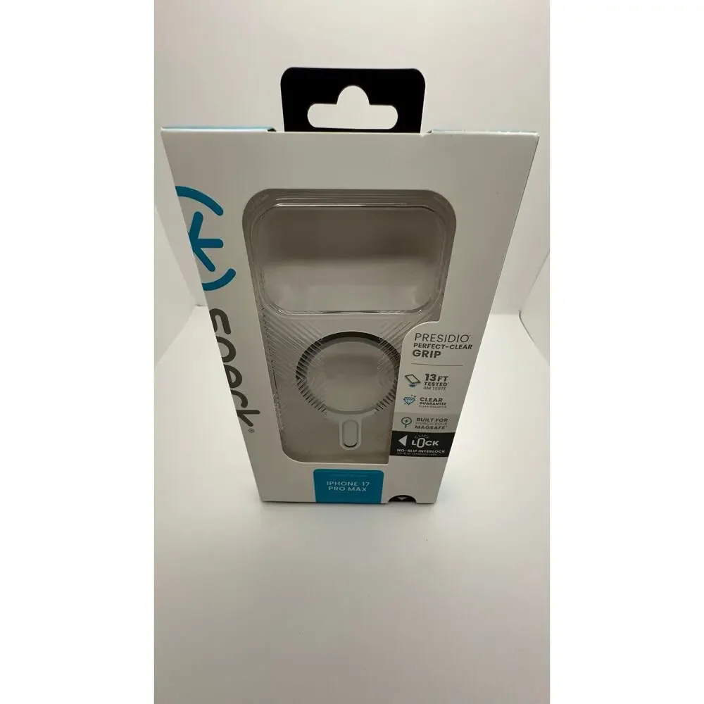 Speck Presidio Perfect-Clear Grip MagSafe Case - iPhone 17 Pro Max NWT MSRP: $55